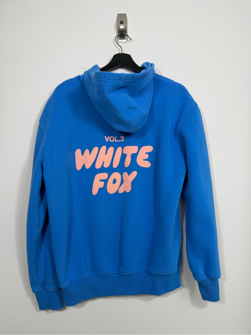 White Fox Vol. 3 Blue Oversized Graphic Hoodie Sweatshirt XS/S Pink Logo - Picture 2 of 7